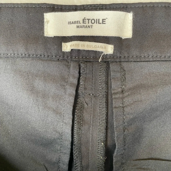 Isabel Marant Etoile Black 100% Cotton Tapered Pants Womens Size EU 34 - Picture 4 of 8